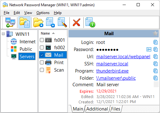 password management for users